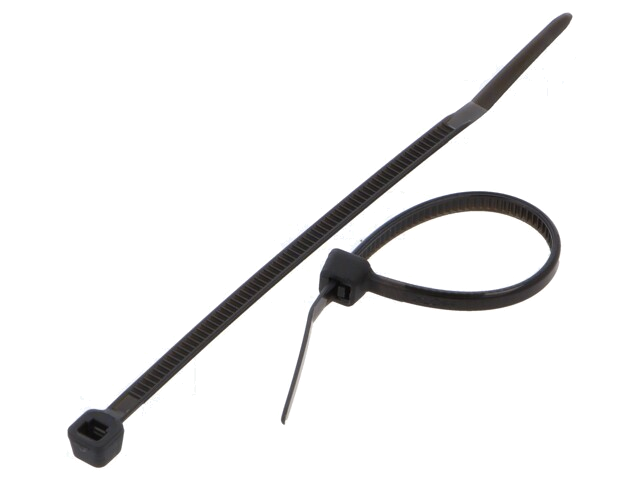 Kabelbinder; L: 80mm; W: 2,5mm; polyamide; 80N; zwart; Ømax: 16mm Kabelbinder; L: 80mm; W: 2,5mm; polyamide; 80N; zwart; Ømax: 16mm